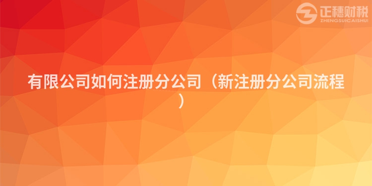 有限公司如何注册分公司（新注册分公司流程）