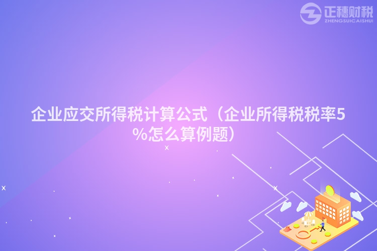 企业应交所得税计算公式（企业所得税税率5%怎么算例题）