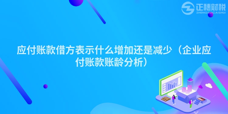 应付账款借方表示什么增加还是减少（企业应付账款账龄分析）