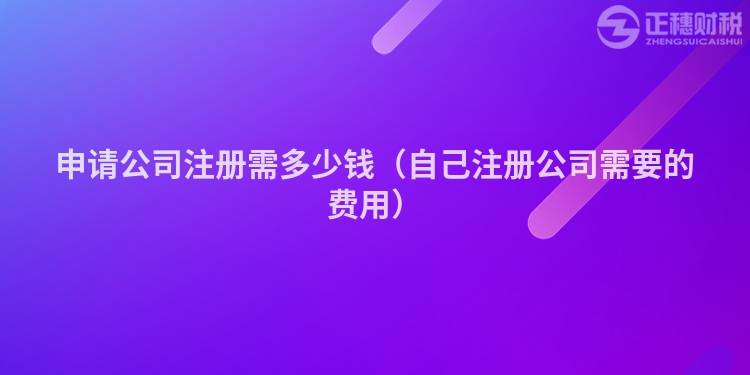 申请公司注册需多少钱(自己注册公司需要的费用)